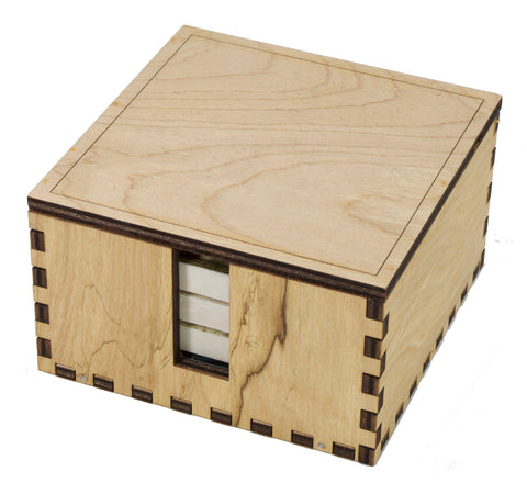 4 Holder Wooden (Blank Lid) Coaster Box