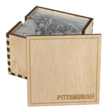 6 Holder Wooden Pittsburgh Coaster Box