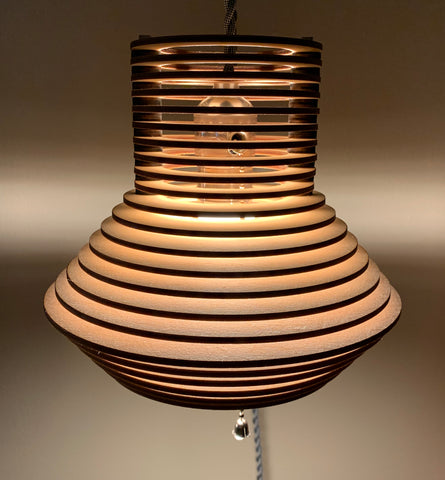 Hanging Wooden Pendant Light - Bell Light