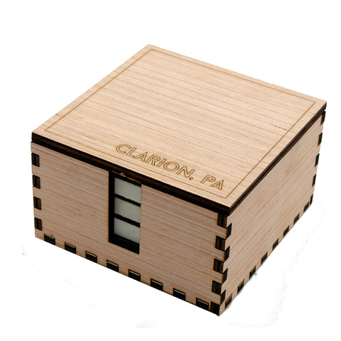 4 Holder Wooden Clarion Coaster Box