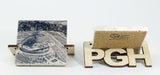 Limited Edition Wooden "PGH" Coaster Display Holders - Set of 4