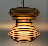 Hanging Wooden Pendant Light - Hourglass Light