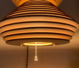 Hanging Wooden Pendant Light - Hourglass Light