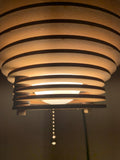 Hanging Wooden Pendant Light - Saucer Light